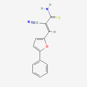 molecular formula C14H10N2OS B5725499 2-cyano-3-(5-phenyl-2-furyl)-2-propenethioamide 