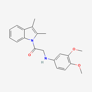 molecular formula C20H22N2O3 B5725535 (3,4-dimethoxyphenyl)[2-(2,3-dimethyl-1H-indol-1-yl)-2-oxoethyl]amine 