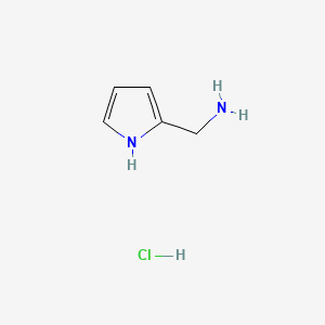 molecular formula C5H9ClN2 B572554 (1H-吡咯-2-基)甲胺盐酸盐 CAS No. 1351479-09-8