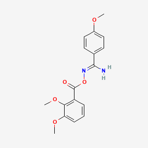 molecular formula C17H18N2O5 B5725545 N'-[(2,3-dimethoxybenzoyl)oxy]-4-methoxybenzenecarboximidamide 