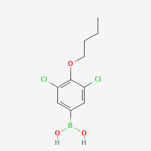 molecular formula C10H13BCl2O3 B572555 (4-丁氧基-3,5-二氯苯基)硼酸 CAS No. 1218790-72-7