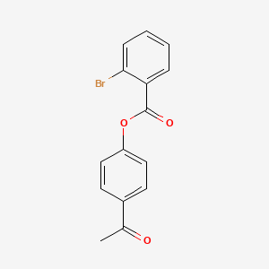 molecular formula C15H11BrO3 B5725552 4-acetylphenyl 2-bromobenzoate 