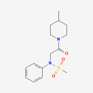 N-[2-(4-methyl-1-piperidinyl)-2-oxoethyl]-N-phenylmethanesulfonamide