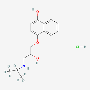 molecular formula C16H22ClNO3 B572557 Hydroxypropranolol-d7 hydrochloride CAS No. 1219804-03-1