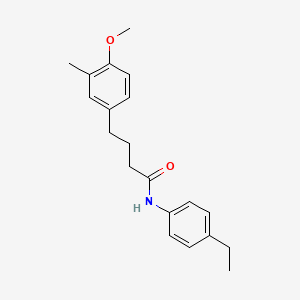 molecular formula C20H25NO2 B5725609 N-(4-ethylphenyl)-4-(4-methoxy-3-methylphenyl)butanamide 