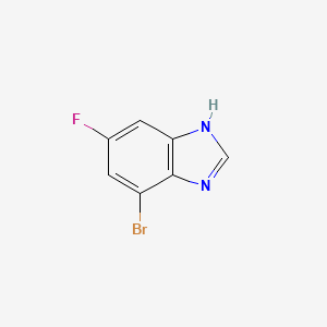 molecular formula C7H4BrFN2 B572562 4-Bromo-6-fluoro-1H-benzo[D]imidazole CAS No. 1245642-98-1