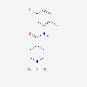 molecular formula C14H19ClN2O3S B5725628 N-(5-chloro-2-methylphenyl)-1-(methylsulfonyl)-4-piperidinecarboxamide 