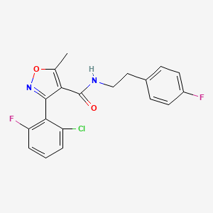 molecular formula C19H15ClF2N2O2 B5725635 3-(2-chloro-6-fluorophenyl)-N-[2-(4-fluorophenyl)ethyl]-5-methyl-4-isoxazolecarboxamide 