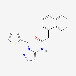 molecular formula C20H17N3OS B5725636 2-(1-naphthyl)-N-[1-(2-thienylmethyl)-1H-pyrazol-5-yl]acetamide 