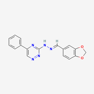 molecular formula C17H13N5O2 B5725644 1,3-benzodioxole-5-carbaldehyde (5-phenyl-1,2,4-triazin-3-yl)hydrazone 