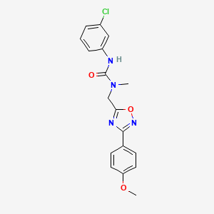 molecular formula C18H17ClN4O3 B5725662 N'-(3-chlorophenyl)-N-{[3-(4-methoxyphenyl)-1,2,4-oxadiazol-5-yl]methyl}-N-methylurea 