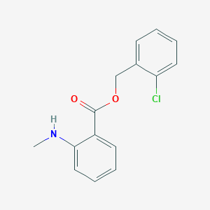 molecular formula C15H14ClNO2 B5725687 2-chlorobenzyl 2-(methylamino)benzoate 