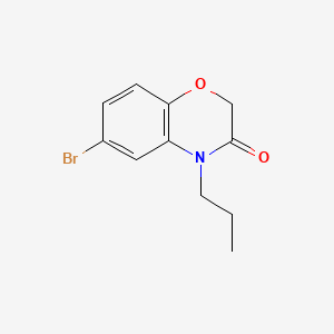 molecular formula C11H12BrNO2 B572569 6-Bromo-4-propyl-2H-1,4-benzoxazin-3-one CAS No. 1365273-01-3