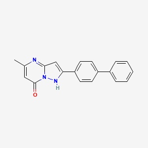 molecular formula C19H15N3O B5725714 2-(4-biphenylyl)-5-methylpyrazolo[1,5-a]pyrimidin-7-ol 
