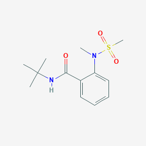 molecular formula C13H20N2O3S B5725734 N-(tert-butyl)-2-[methyl(methylsulfonyl)amino]benzamide 