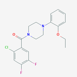 molecular formula C19H19ClF2N2O2 B5725746 1-(2-chloro-4,5-difluorobenzoyl)-4-(2-ethoxyphenyl)piperazine 