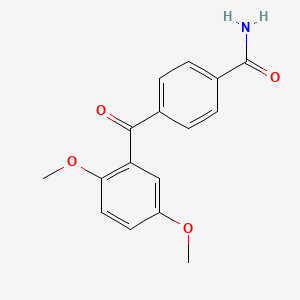 molecular formula C16H15NO4 B5725752 4-(2,5-dimethoxybenzoyl)benzamide 