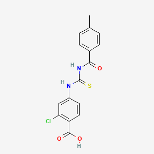 2-chloro-4-({[(4-methylbenzoyl)amino]carbonothioyl}amino)benzoic acid