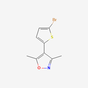 molecular formula C9H8BrNOS B572576 4-(5-Bromothiophen-2-YL)-3,5-dimethylisoxazole CAS No. 1245649-81-3