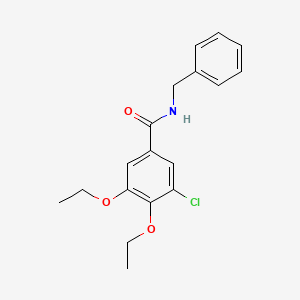 molecular formula C18H20ClNO3 B5725764 N-benzyl-3-chloro-4,5-diethoxybenzamide 