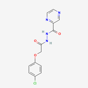 molecular formula C13H11ClN4O3 B5725772 N'-[2-(4-chlorophenoxy)acetyl]-2-pyrazinecarbohydrazide 
