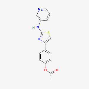 molecular formula C16H13N3O2S B5725779 4-[2-(3-pyridinylamino)-1,3-thiazol-4-yl]phenyl acetate 