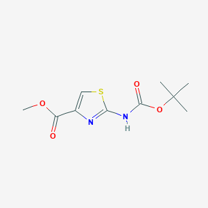 molecular formula C10H14N2O4S B057258 2-Boc-氨基噻唑-4-羧酸甲酯 CAS No. 850429-62-8