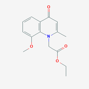 molecular formula C15H17NO4 B5725800 ethyl (8-methoxy-2-methyl-4-oxo-1(4H)-quinolinyl)acetate 