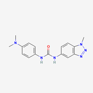 molecular formula C16H18N6O B5725808 N-[4-(dimethylamino)phenyl]-N'-(1-methyl-1H-1,2,3-benzotriazol-5-yl)urea 