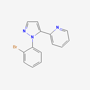 molecular formula C14H10BrN3 B572581 2-(1-(2-bromophenyl)-1H-pyrazol-5-yl)pyridine CAS No. 1269293-91-5