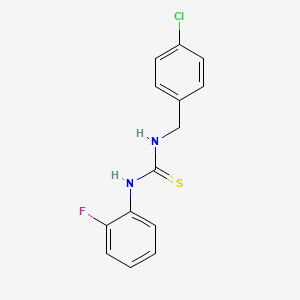 molecular formula C14H12ClFN2S B5725816 N-(4-chlorobenzyl)-N'-(2-fluorophenyl)thiourea 