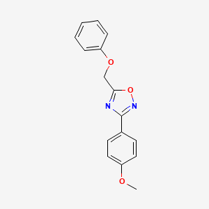 molecular formula C16H14N2O3 B5725821 3-(4-methoxyphenyl)-5-(phenoxymethyl)-1,2,4-oxadiazole 