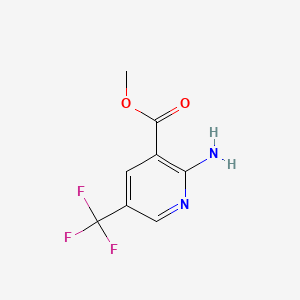 molecular formula C8H7F3N2O2 B572583 Methyl 2-amino-5-(trifluoromethyl)nicotinate CAS No. 1227048-89-6