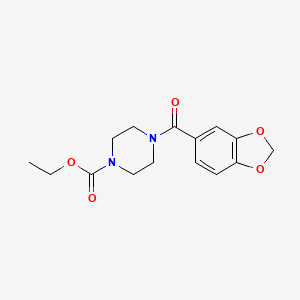 ethyl 4-(1,3-benzodioxol-5-ylcarbonyl)-1-piperazinecarboxylate