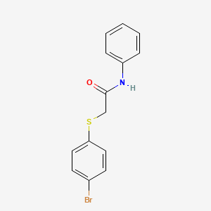 molecular formula C14H12BrNOS B5725835 2-[(4-bromophenyl)thio]-N-phenylacetamide 