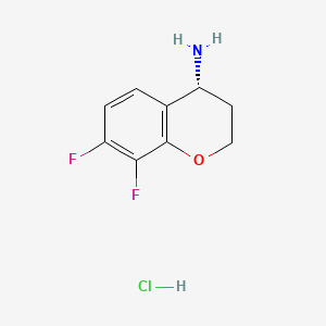molecular formula C9H10ClF2NO B572584 (R)-7,8-difluorochroman-4-amine hydrochloride CAS No. 1266231-84-8
