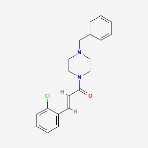 molecular formula C20H21ClN2O B5725846 1-benzyl-4-[3-(2-chlorophenyl)acryloyl]piperazine 