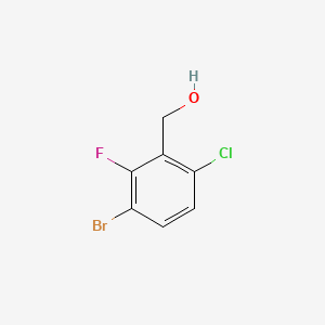 molecular formula C7H5BrClFO B572585 (3-Bromo-6-chloro-2-fluorophenyl)methanol CAS No. 886615-31-2