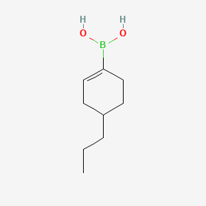 molecular formula C9H17BO2 B572586 4-Propylcyclohex-1-enylboronic acid CAS No. 1256346-34-5