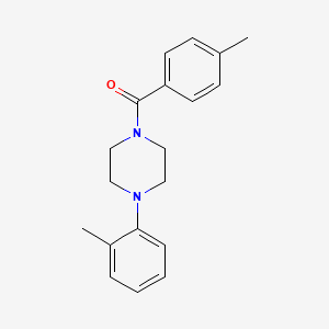 molecular formula C19H22N2O B5725860 1-(4-methylbenzoyl)-4-(2-methylphenyl)piperazine 