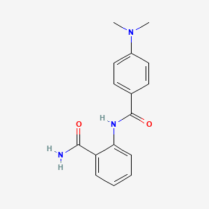 molecular formula C16H17N3O2 B5725861 2-{[4-(dimethylamino)benzoyl]amino}benzamide 