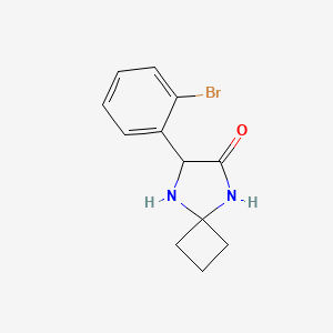molecular formula C12H13BrN2O B572588 7-(2-Bromophenyl)-5,8-diazaspiro[3.4]octan-6-one CAS No. 1272755-95-9