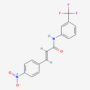 molecular formula C16H11F3N2O3 B5725887 3-(4-nitrophenyl)-N-[3-(trifluoromethyl)phenyl]acrylamide 