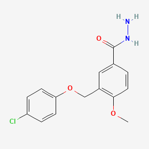 molecular formula C15H15ClN2O3 B5725891 3-[(4-chlorophenoxy)methyl]-4-methoxybenzohydrazide 