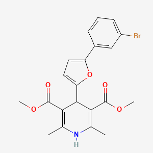 molecular formula C21H20BrNO5 B5725898 dimethyl 4-[5-(3-bromophenyl)-2-furyl]-2,6-dimethyl-1,4-dihydro-3,5-pyridinedicarboxylate 