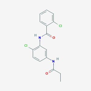 molecular formula C16H14Cl2N2O2 B5725905 2-chloro-N-[2-chloro-5-(propionylamino)phenyl]benzamide 
