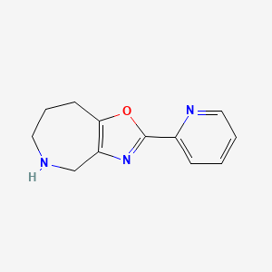 molecular formula C12H13N3O B572591 2-(Pyridin-2-yl)-5,6,7,8-tetrahydro-4H-oxazolo[4,5-c]azepine CAS No. 1246892-67-0