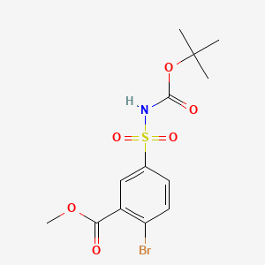 molecular formula C13H16BrNO6S B572592 Methyl N-Boc-2-bromo-5-sulfamoylbenzoate CAS No. 1272756-19-0