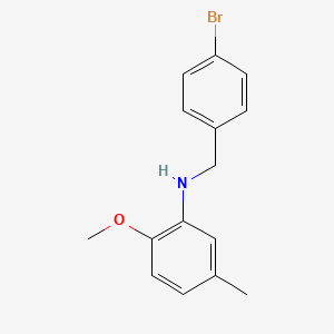 molecular formula C15H16BrNO B5725927 (4-bromobenzyl)(2-methoxy-5-methylphenyl)amine 