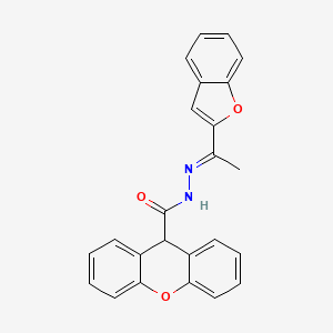molecular formula C24H18N2O3 B5725931 N'-[1-(1-benzofuran-2-yl)ethylidene]-9H-xanthene-9-carbohydrazide 